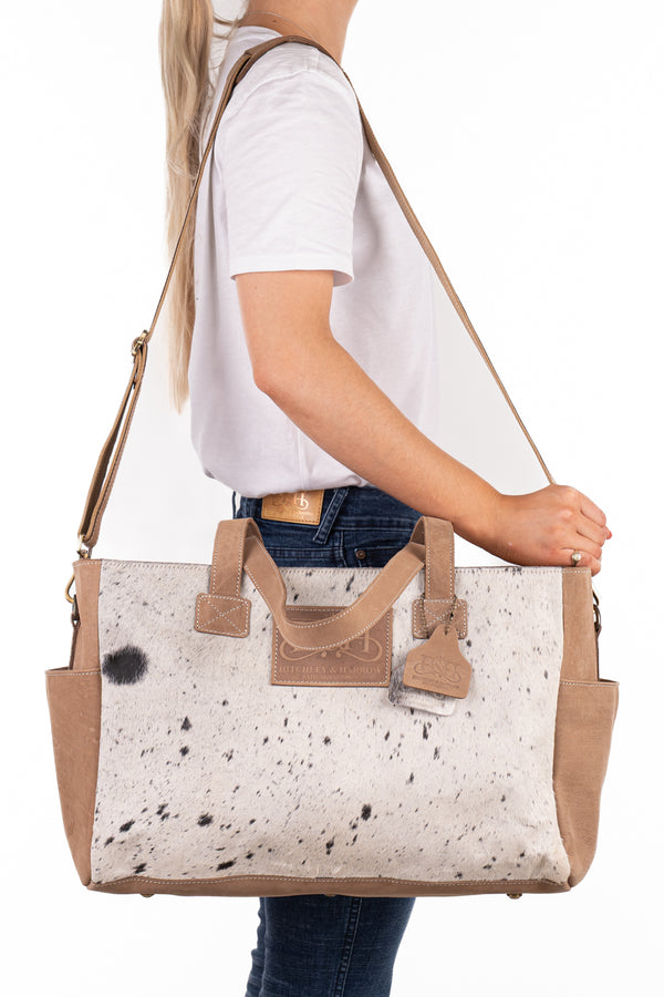 Nappy Bag - Hide and Tobacco Leather HNB54