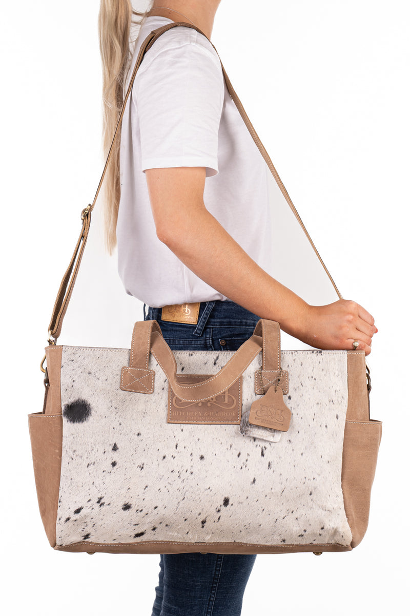 Nappy Bag - Hide and Tobacco Leather HNB54