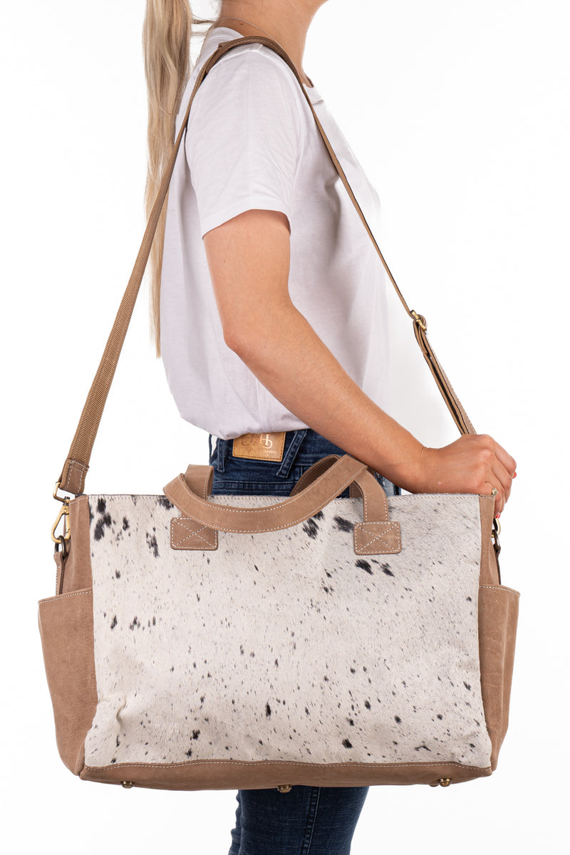 Nappy Bag - Hide and Tobacco Leather HNB54