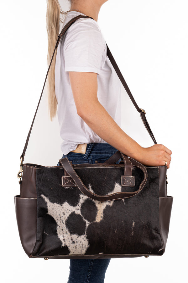 Nappy Bag - Hide and Tobacco Leather HNB80