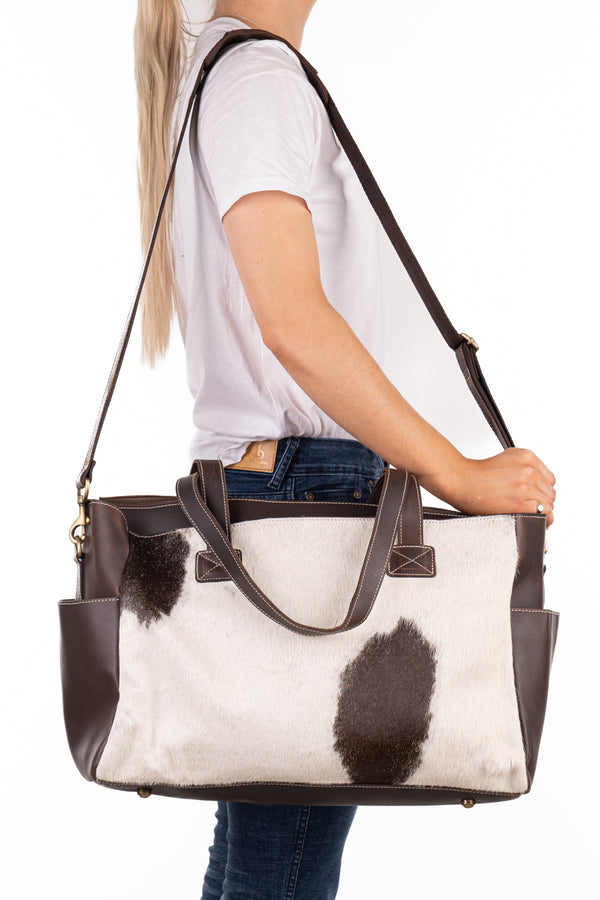 Nappy Bag - Hide and Tobacco Leather HNB81