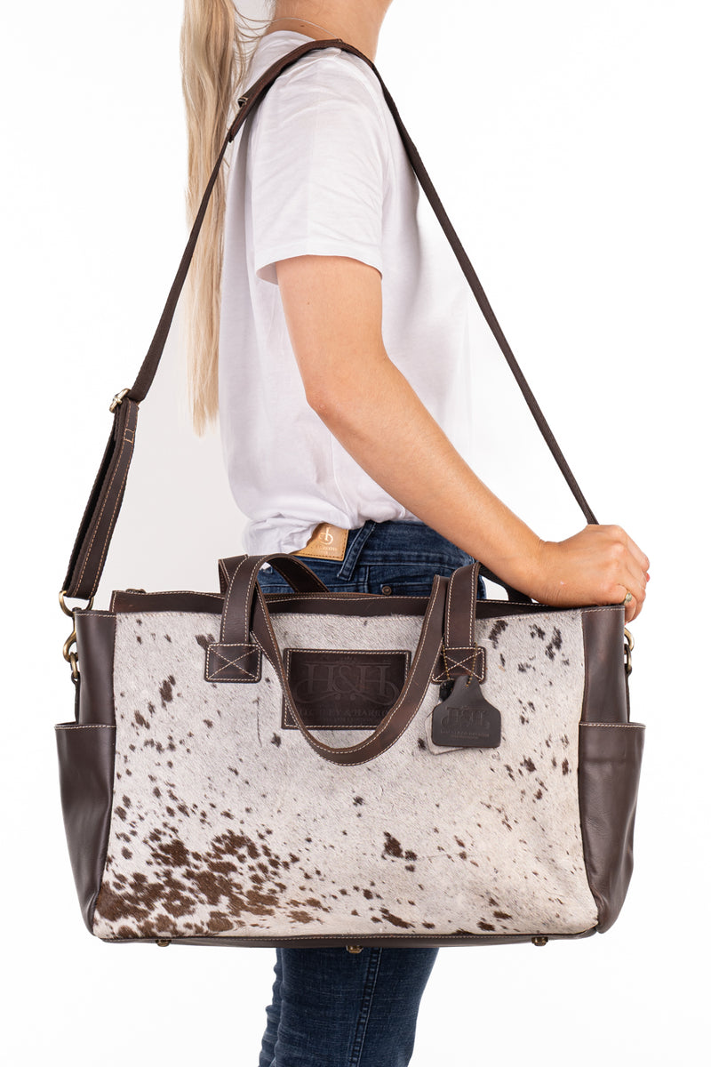 Nappy Bag - Hide and Tobacco Leather HNB82