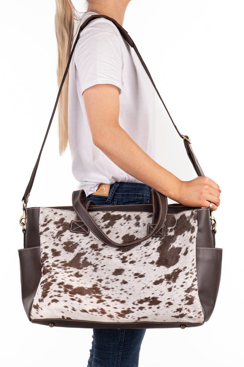 Nappy Bag - Hide and Tobacco Leather HNB82