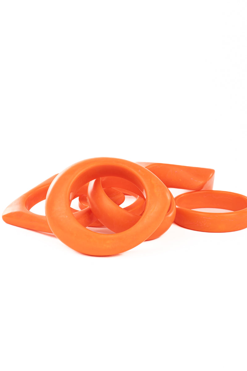 Resin Bangle - RB006 - Orange Peel