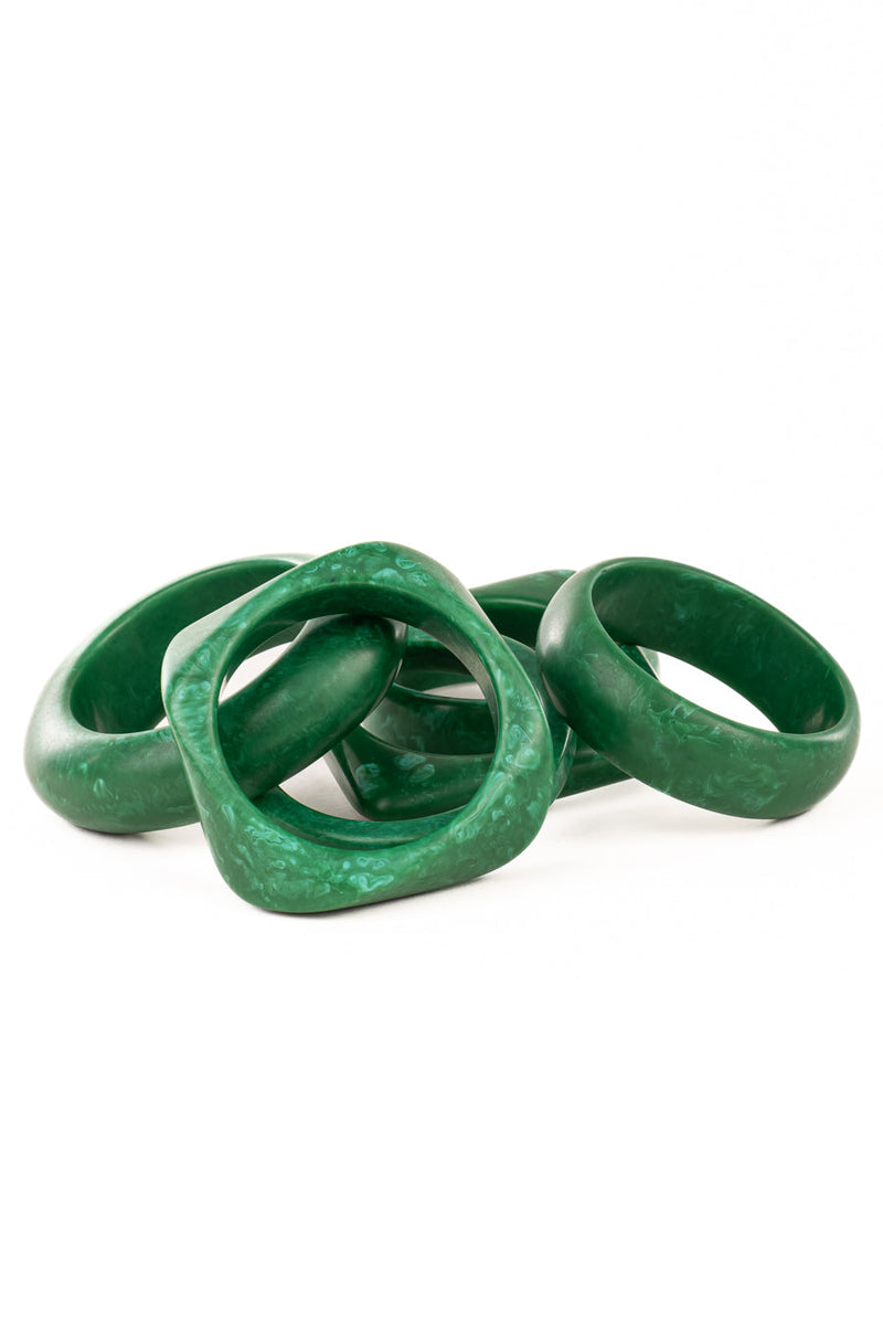 Resin Bangle - RB003 - Kelly Green