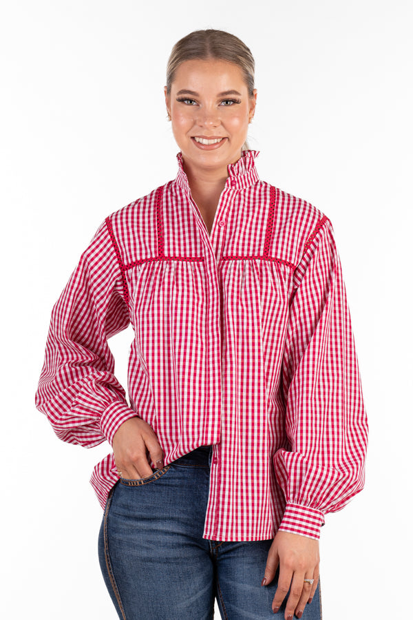 Wisteria Lane - WL365-5 - Cerise Gingham
