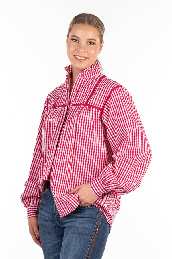 Wisteria Lane - WL365-5 - Cerise Gingham