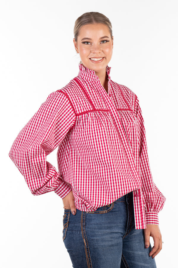 Wisteria Lane - WL365-5 - Cerise Gingham