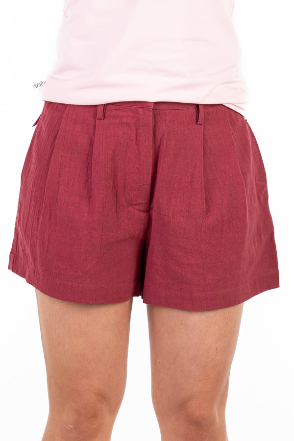 The LC Collection - Linen Shorts - LS01-2003 - Cerise Pink