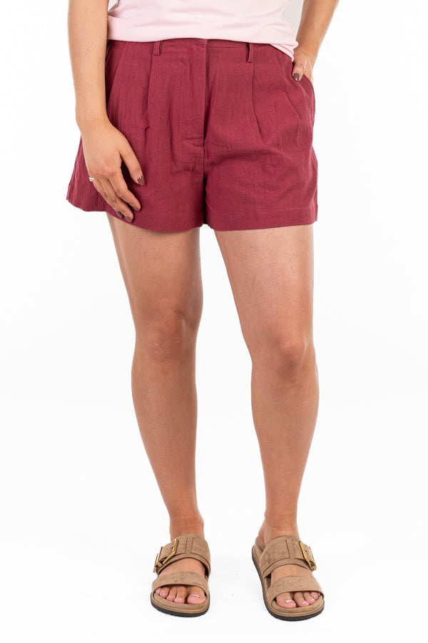 The LC Collection - Linen Shorts - LS01-2003 - Cerise Pink