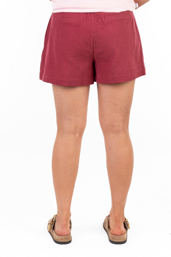 The LC Collection - Linen Shorts - LS01-2003 - Cerise Pink