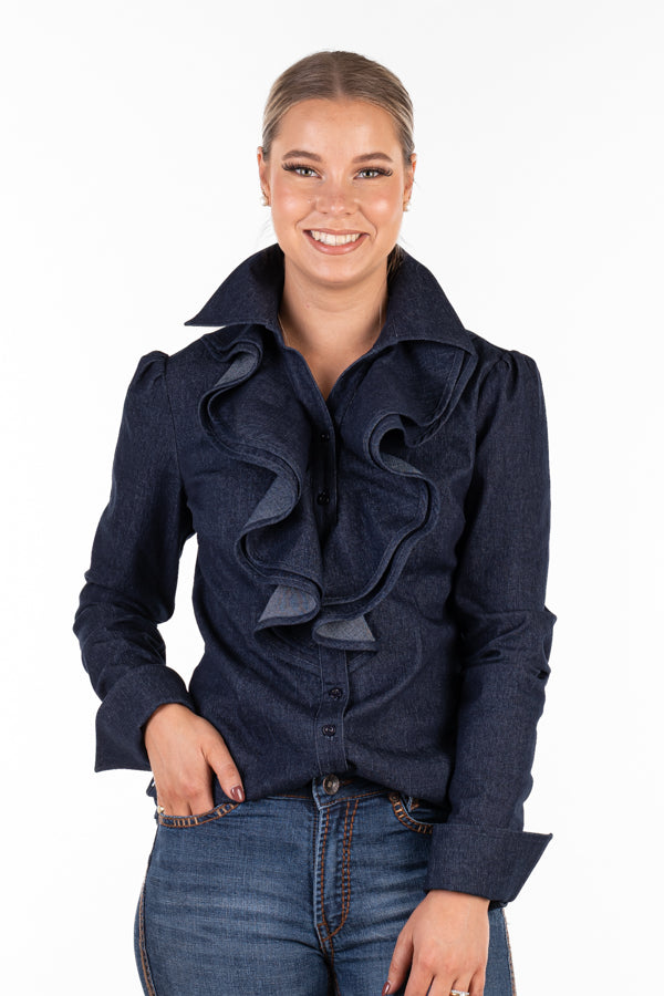 Fitted - MR102 Mega Ruffle - Denim