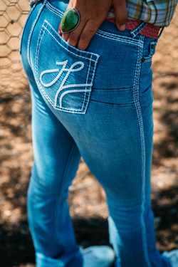 Ultra High Rise - SR2186 "Madison" White Stitch Jeans