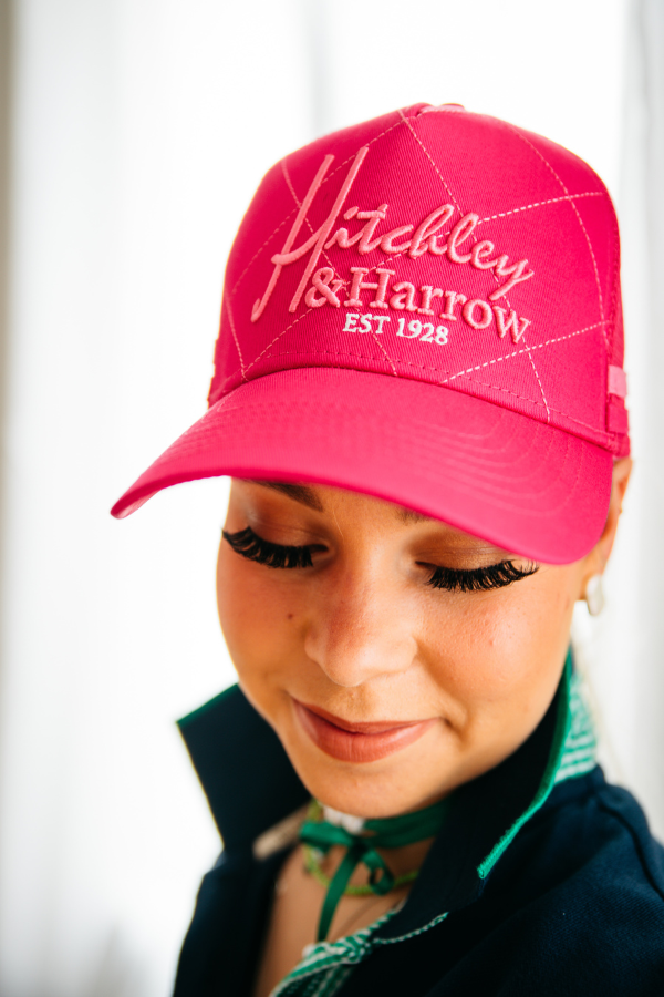 Trucker Cap - Hot Pink & Candy Criss Cross