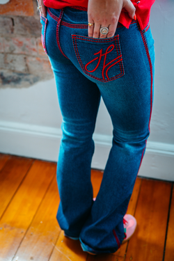 Comfort Cut High Rise - SR2160 "Hot Springs" Red Stitch Jeans