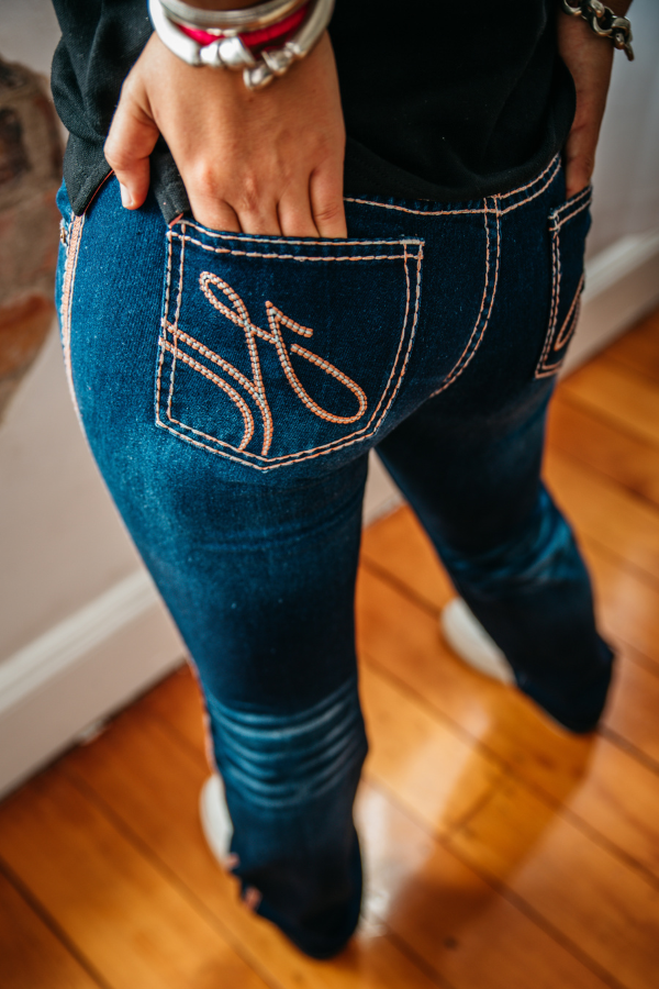 Mid Rise - SR2171 "Sheffield" Peach Stitch Jeans