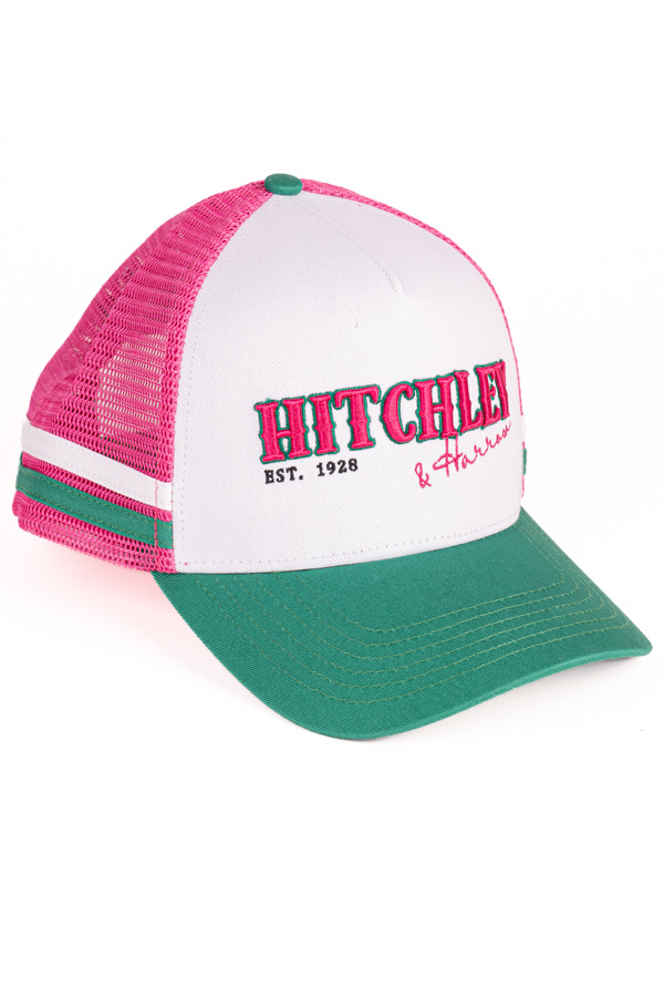 Trucker Cap - White, Hot Pink, & Emerald Green