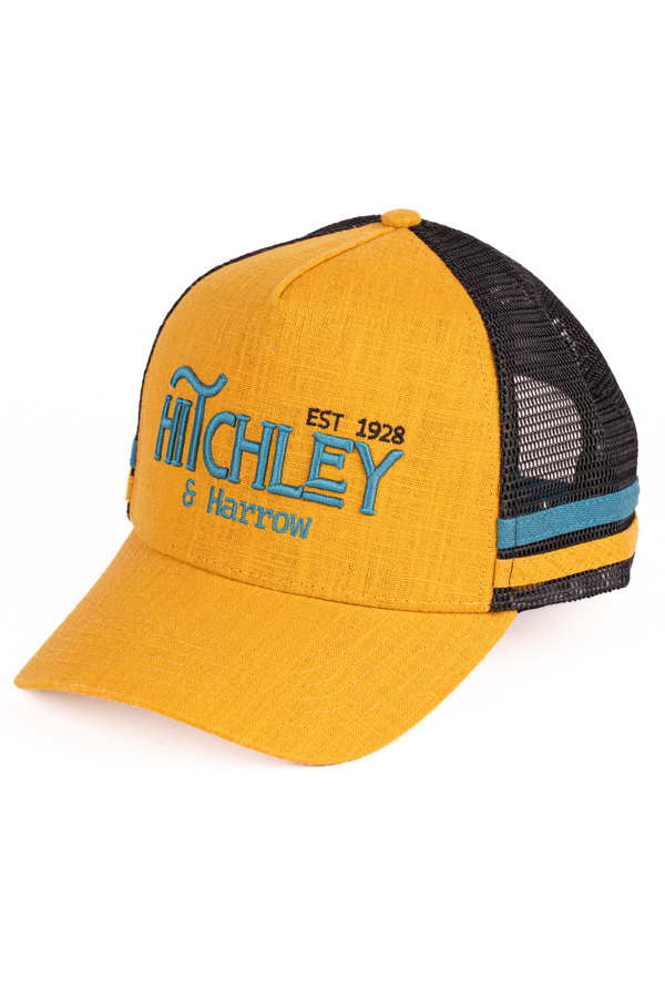 Trucker Cap - Mustard, Black, and Turquoise