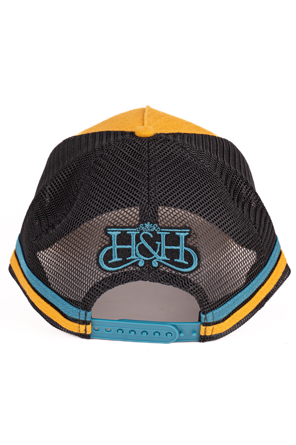 Trucker Cap - Mustard, Black, and Turquoise