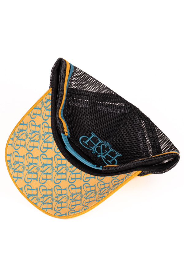 Trucker Cap - Mustard, Black, and Turquoise