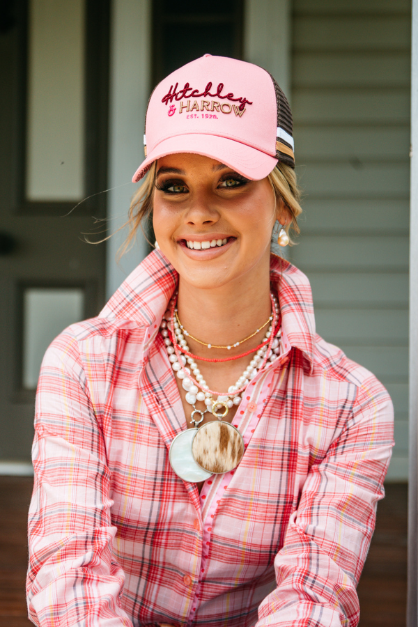 Trucker Cap - Candy Pink & Dark Brown