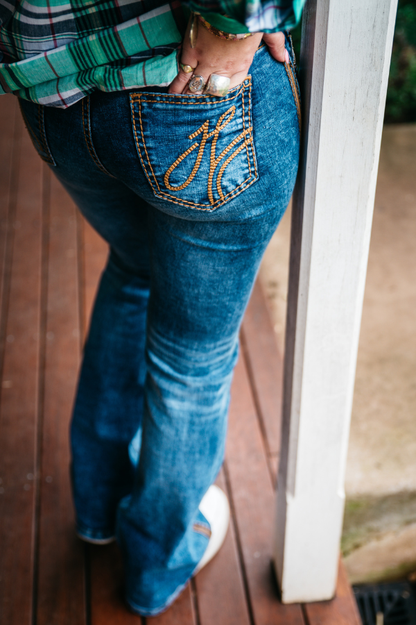 Comfort Cut High Rise - SR2161 "Greeley" Tan Stitch Jeans