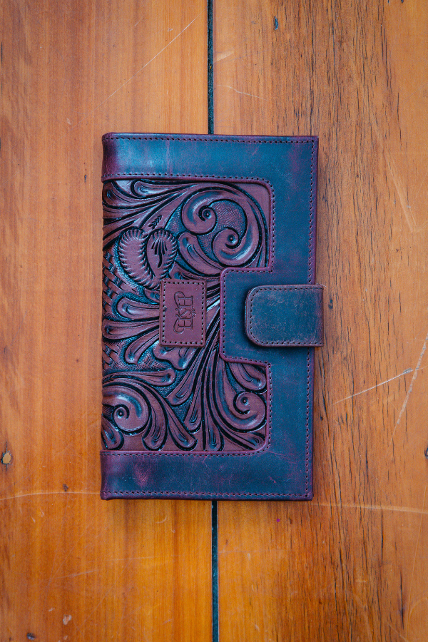 Leather Wallet LWT01 - Tooled LARGE