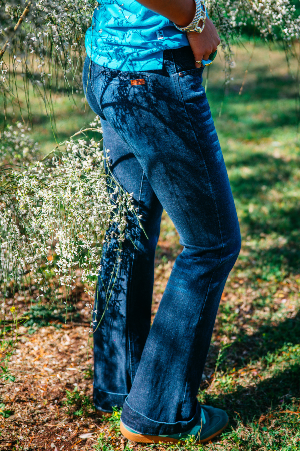 Dress Trouser - SR2245 "Texan" Dark Denim with Dark Stitch