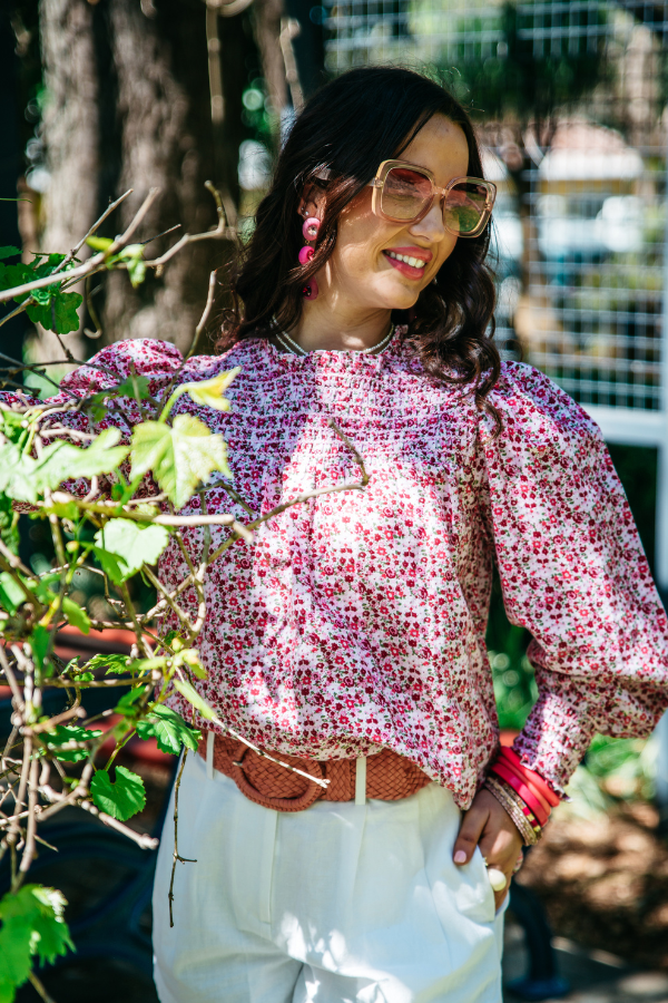 The LC Collection - LC59-2001 Pink, Cerise & Floral