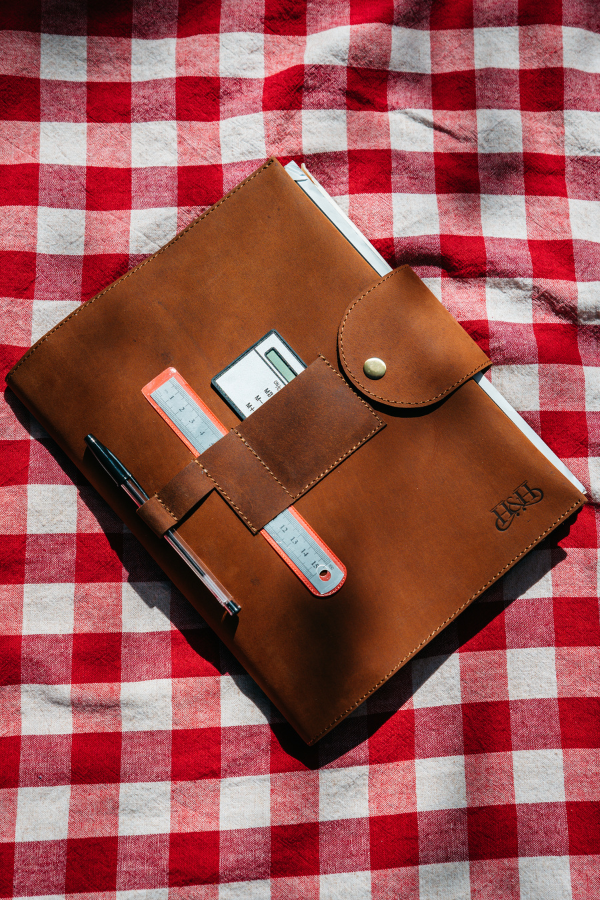 Log Book Cover - Cognac