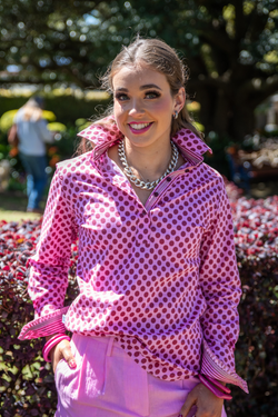 Loose Fit - O2009 Baby Pink & Cerise Polka Dot
