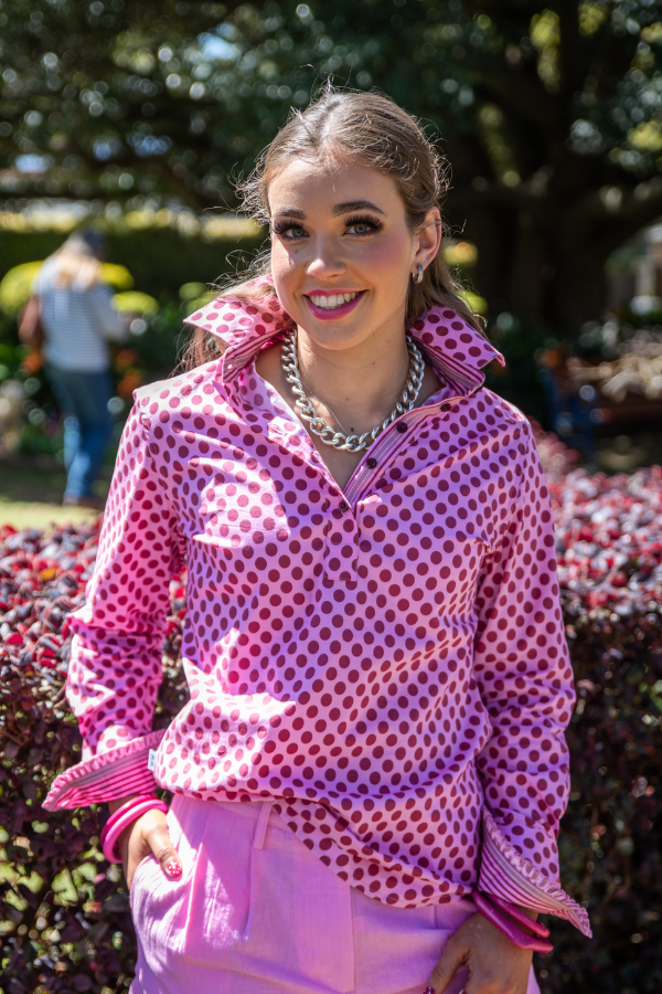 Loose Fit - O2009 Baby Pink & Cerise Polka Dot