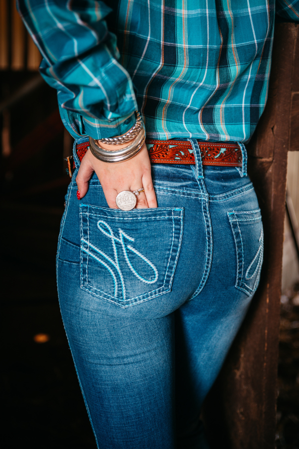 Ultra High Rise - SR2222 "Jacksonville" Baby Blue Stitch Jeans