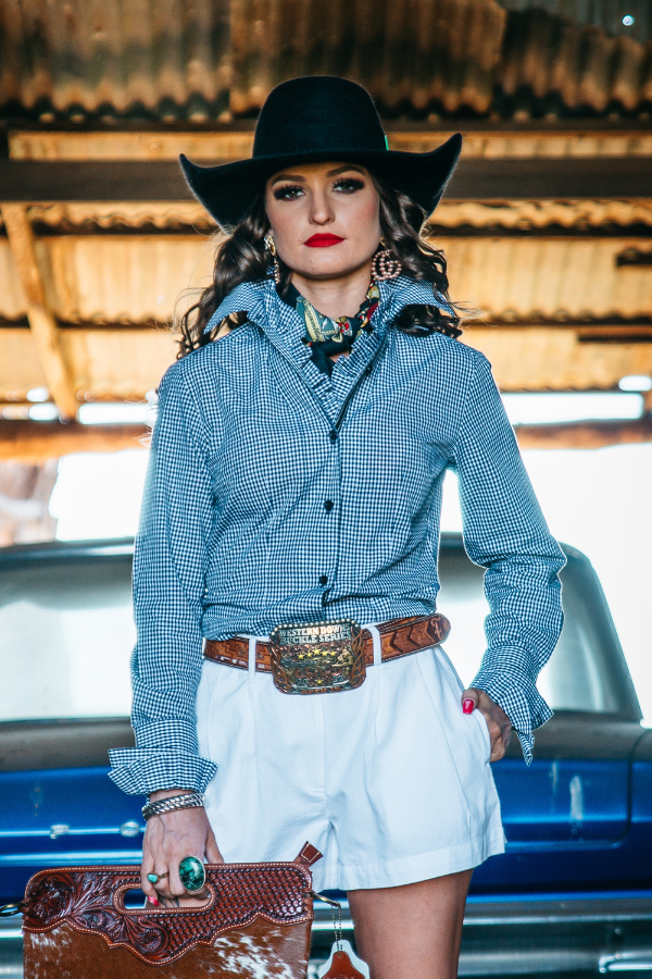 Fitted - M2006 Black & White Gingham