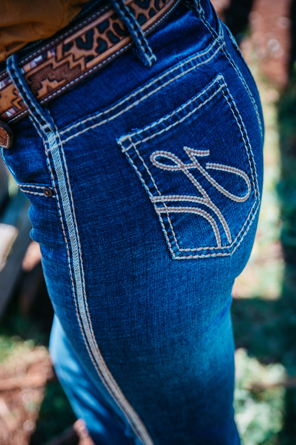 Comfort Cut High Rise - SR2221 "Richmond" Beige Stitch Jeans