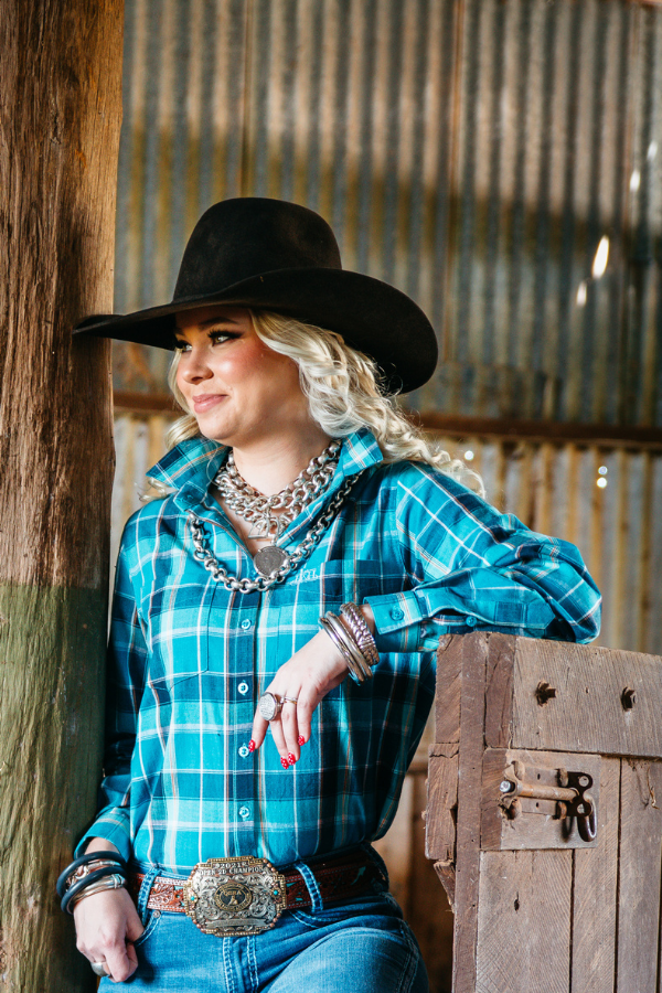 The LC Collection - LC03-2003 Turquoise Check