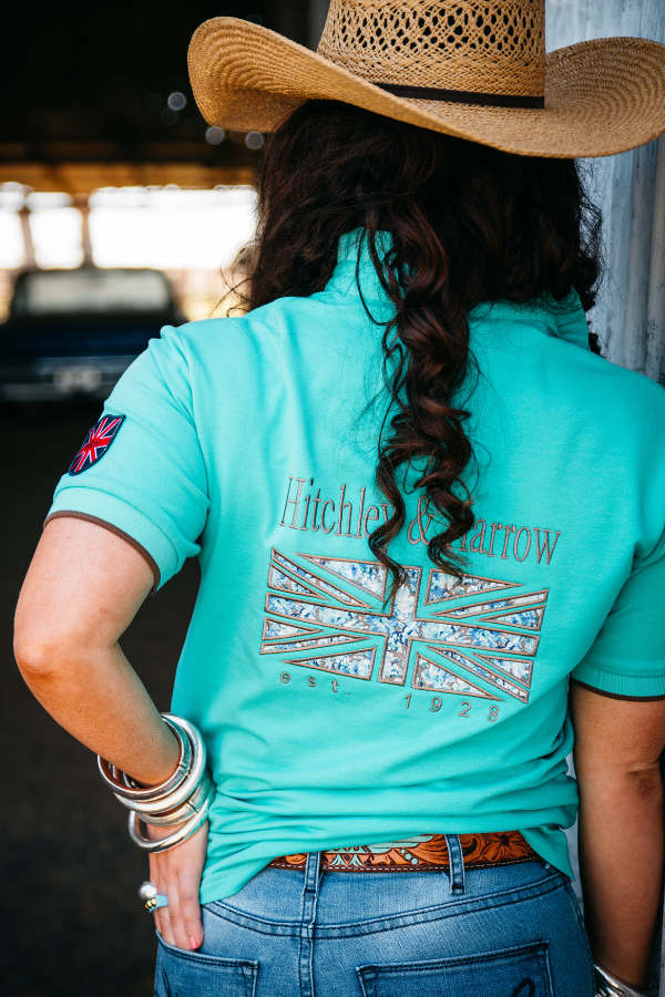 Loose Fit Polo - EL128 - Turquoise Frill Collar