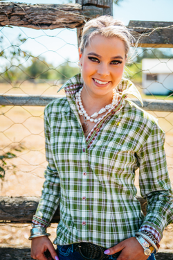 Fitted - RR01-22 Earthy Check Collared Ranch Range Arena Shirt