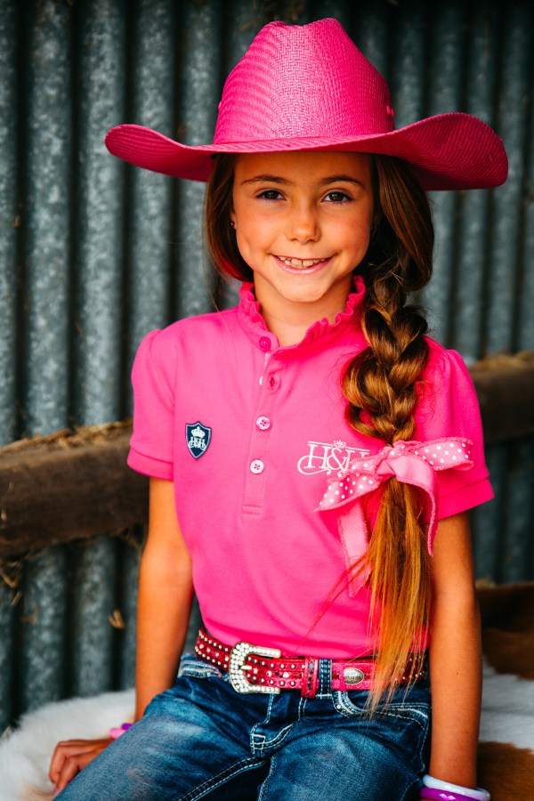 Junior Fitted Polo - EKF11 Hot Pink