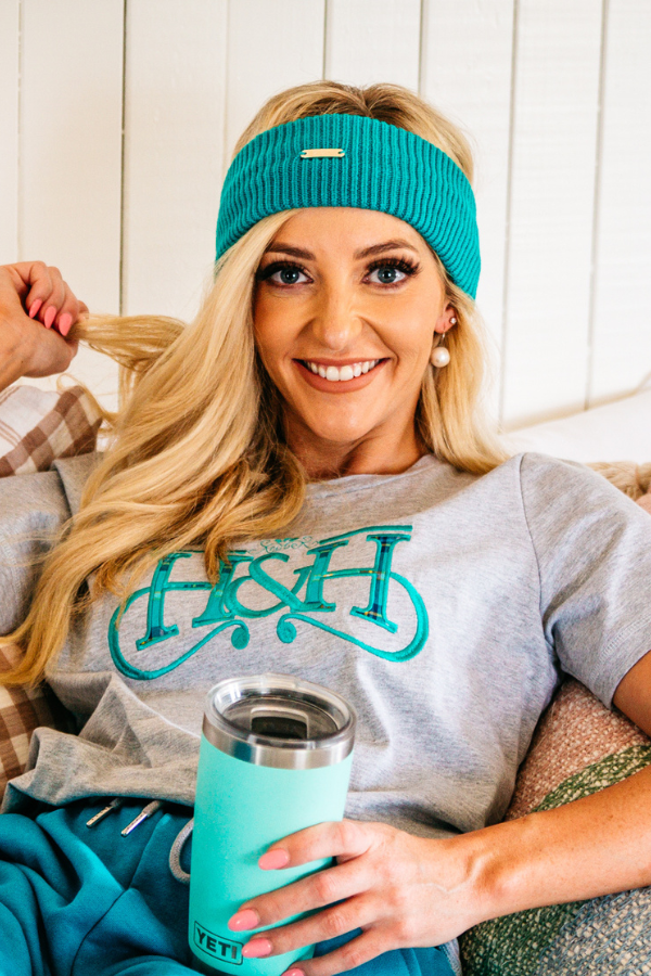 T Shirt - TS27 Grey & Teal H&H Logo