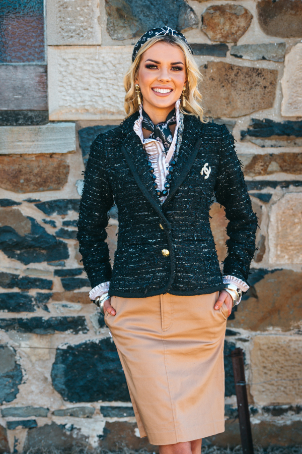 Bouclé Blazer - J13C-5 Black