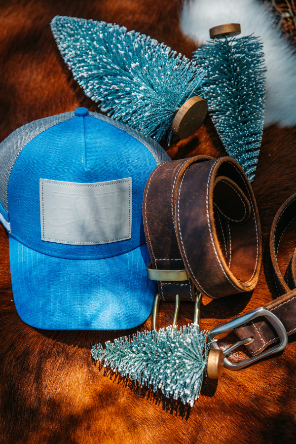 X-MAS Bundle - #06 Australian Made Leather Belt and Blue Trucker Cap