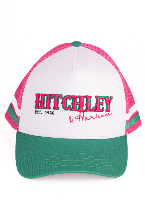 Trucker Cap - White, Hot Pink, & Emerald Green