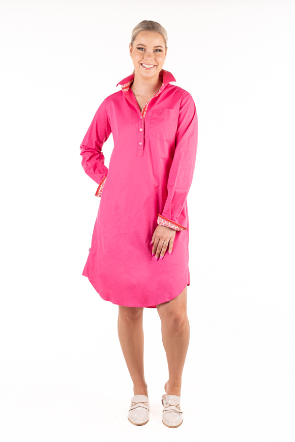 Shirt Dress - SD3-4 Hot Pink