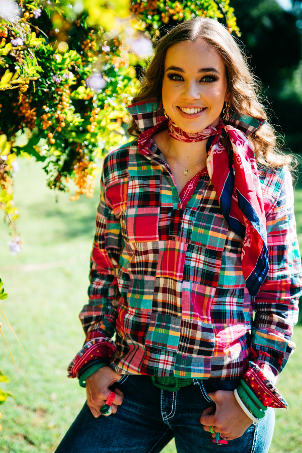Loose Fit - O2007 Pink, Green, Navy & White Check