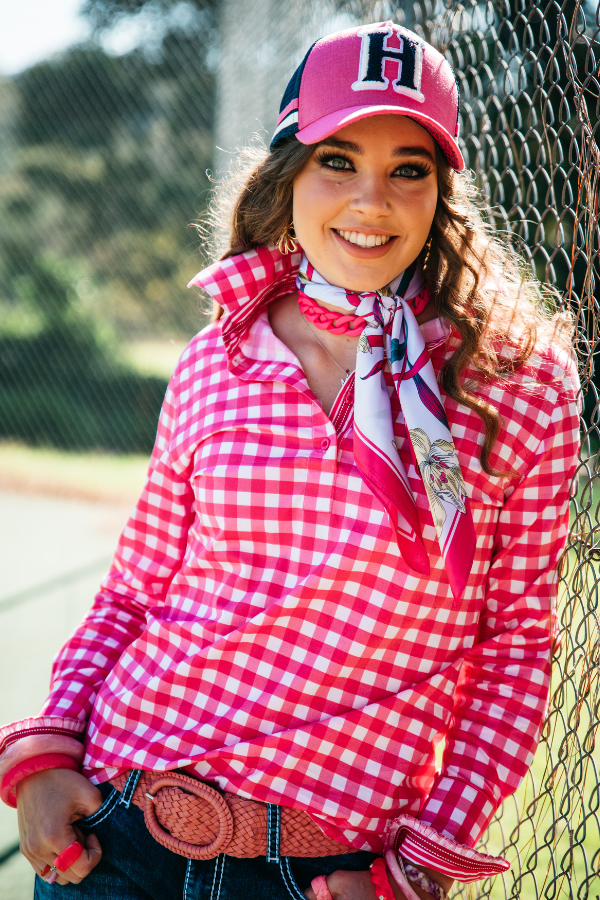 Loose Fit - O2008 Hot Pink Gingham