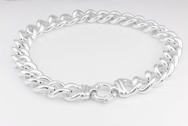 SS07 Silver Curb Link Necklace