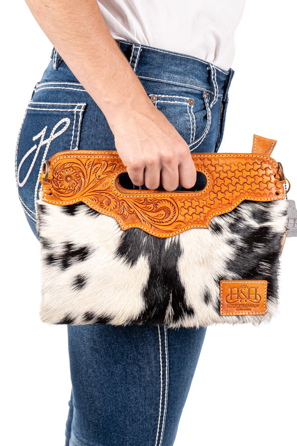Hide and Tooled Clutch - Mini MHT44