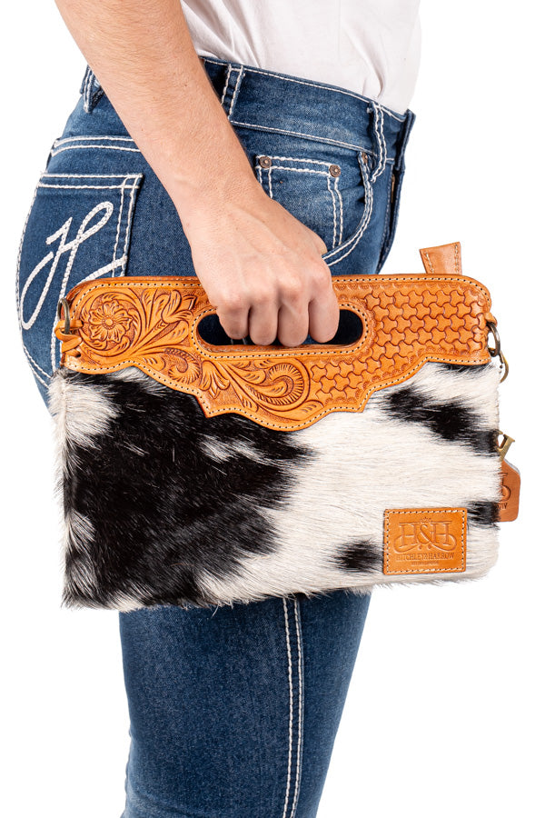 Hide and Tooled Clutch - Mini MHT51