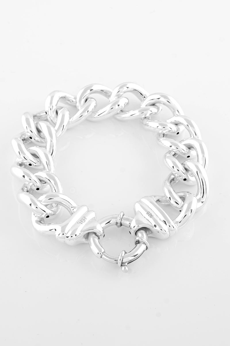 SS08 Silver Curb Link Bracelet